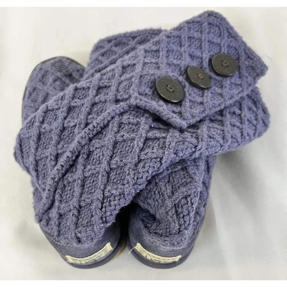 UGG Boots Womens Sz 8 Australia ‎ Knit Fold Over Purple Sweater